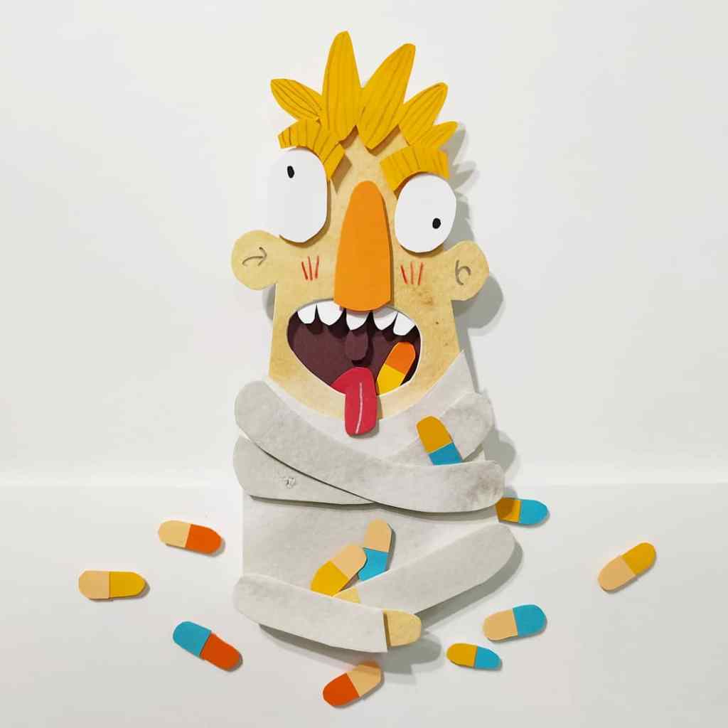 Ilustración infantil, paperart, ilustración para niños