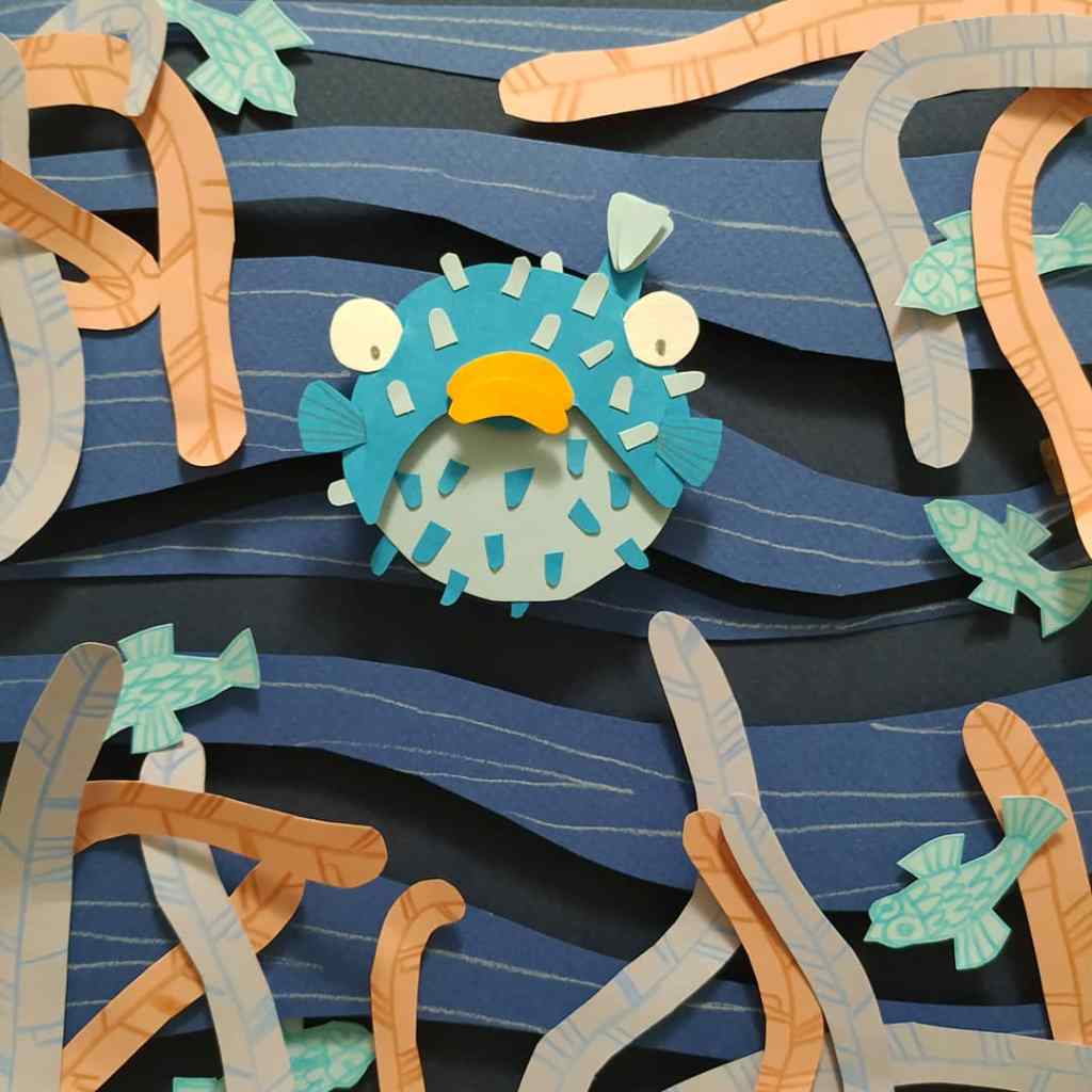 Ilustración infantil, paperart, ilustración para niños