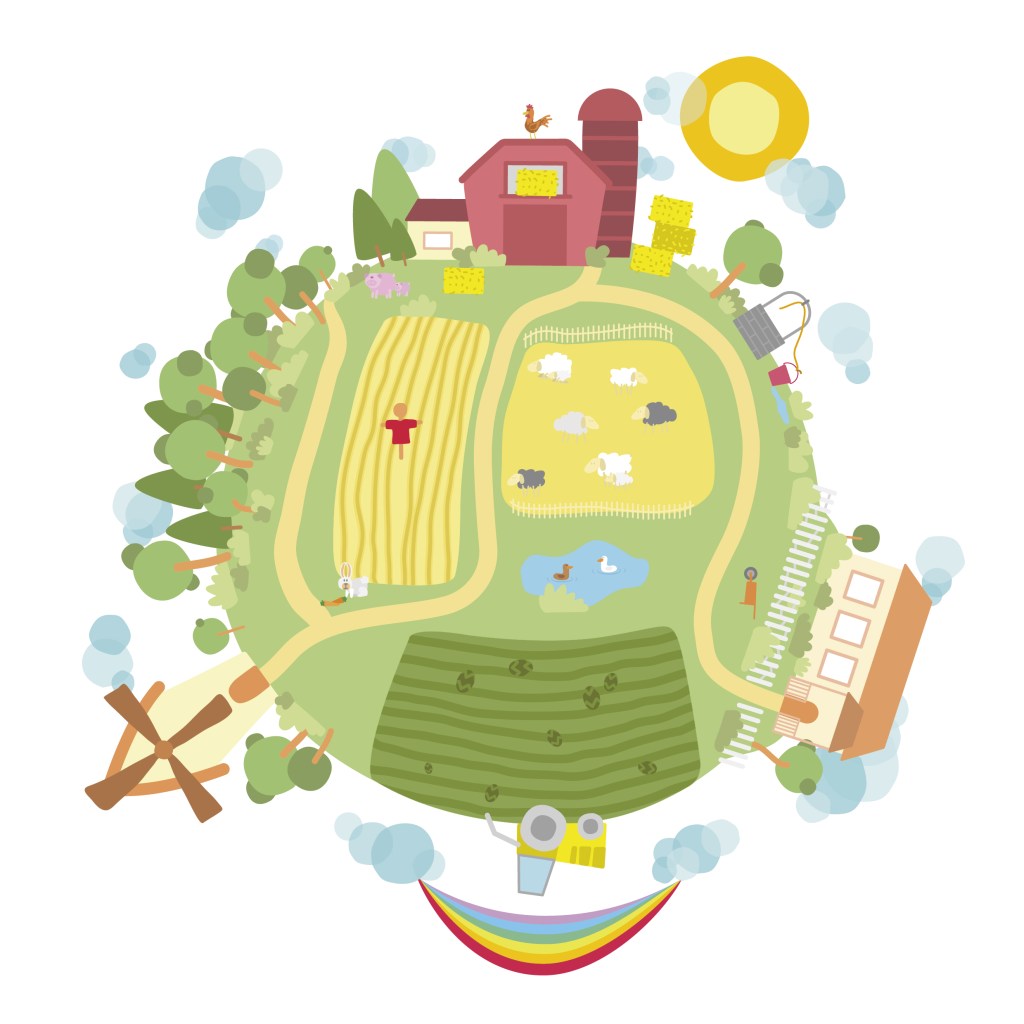 Mural - propuesta, ilustración digital, diseño gráfico