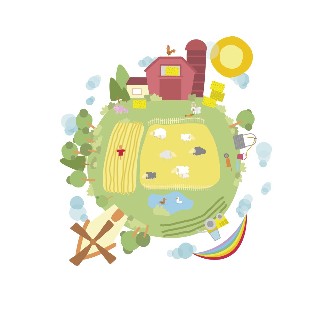 Mural - propuesta, ilustración digital, diseño gráfico