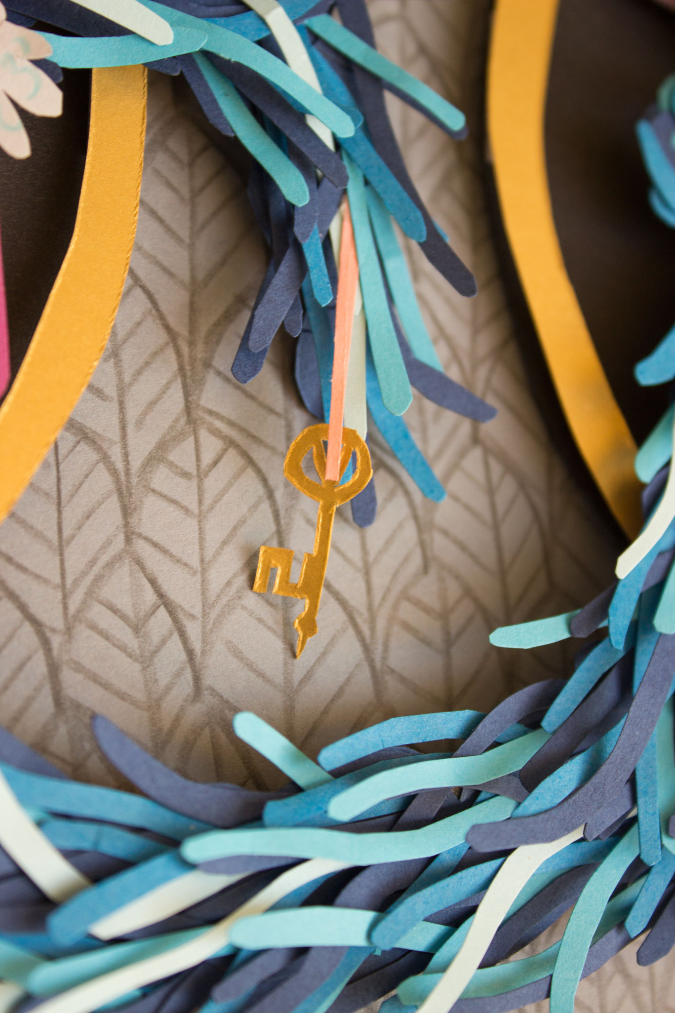 Detalle de la llave del cuento infantil Barba azul