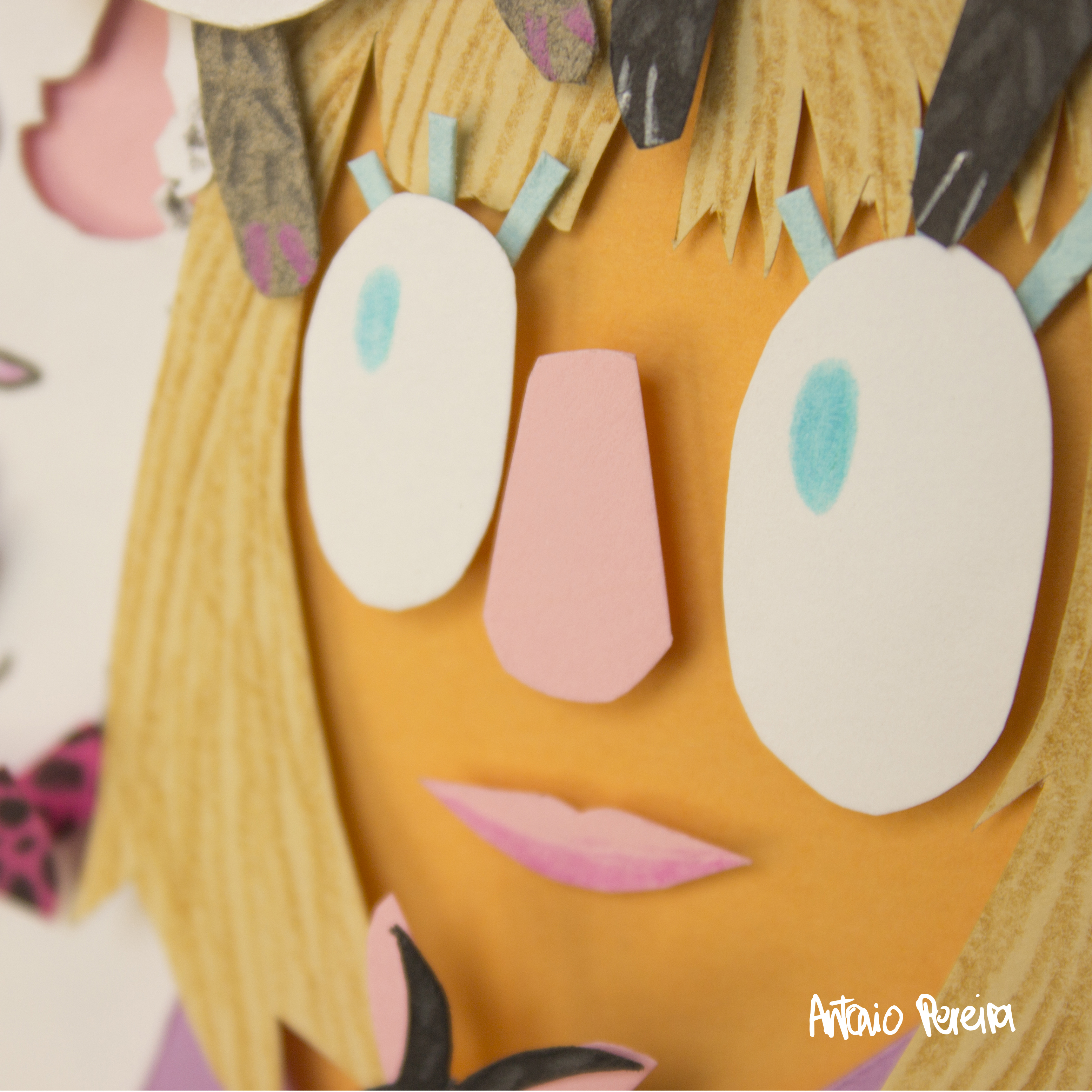 Ilustración personalizada realizada con la técnica del papercut