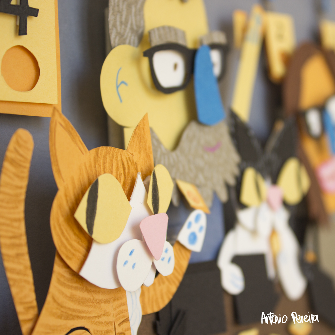 Ilustracion personalizada con la técnica del papercut