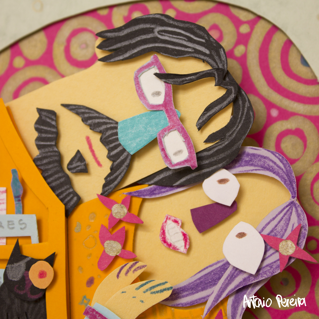 Ilustración personalizada con la técnica del papercut