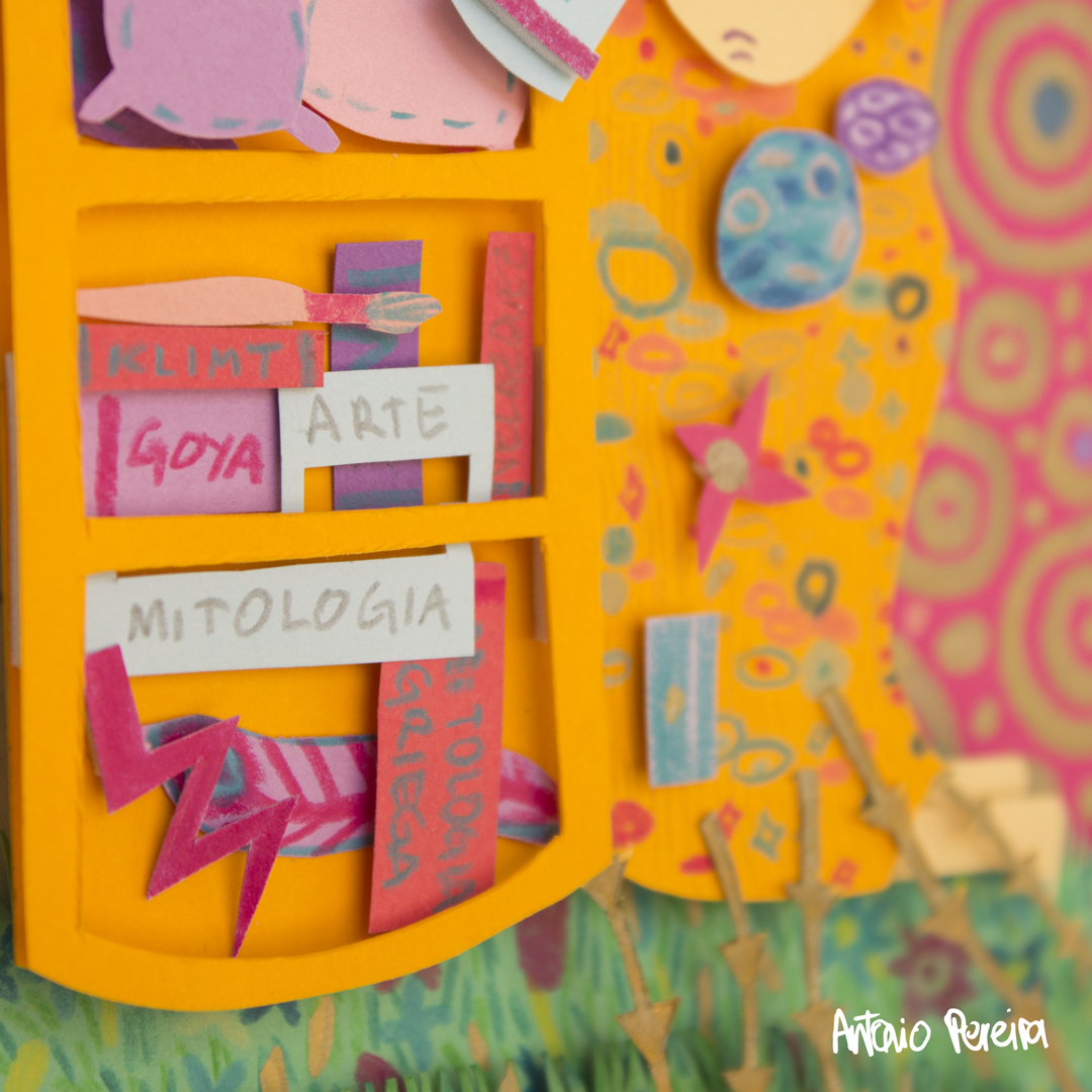 Ilustración personalizada con la técnica del papercut