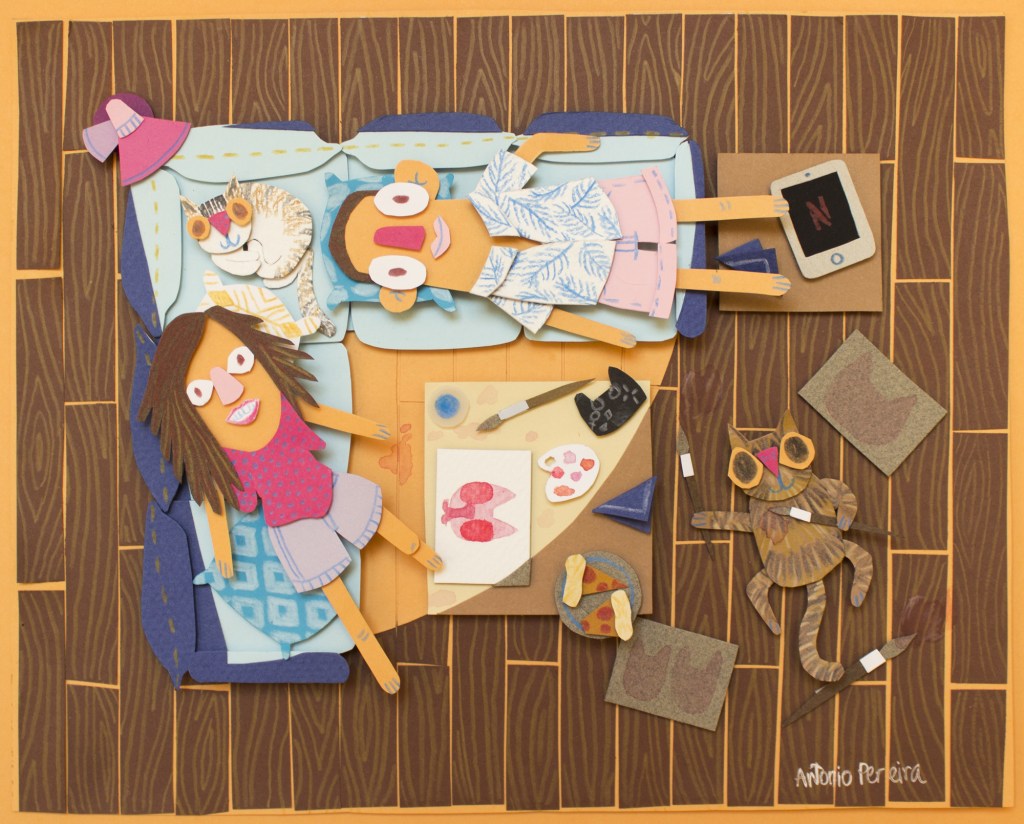 Ilustración personalizada con la técnica del papercut